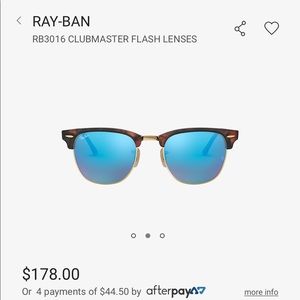 Ray-Ban Club master Flash Lenses
